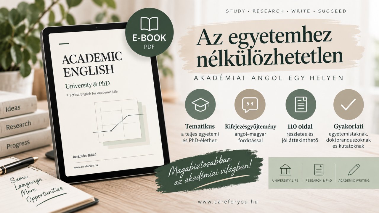 Academic English – egyetemi kifejezésgyűjtemény