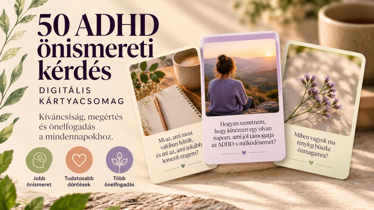 ADHD önismereti kérdések – digitális kártyacsomag