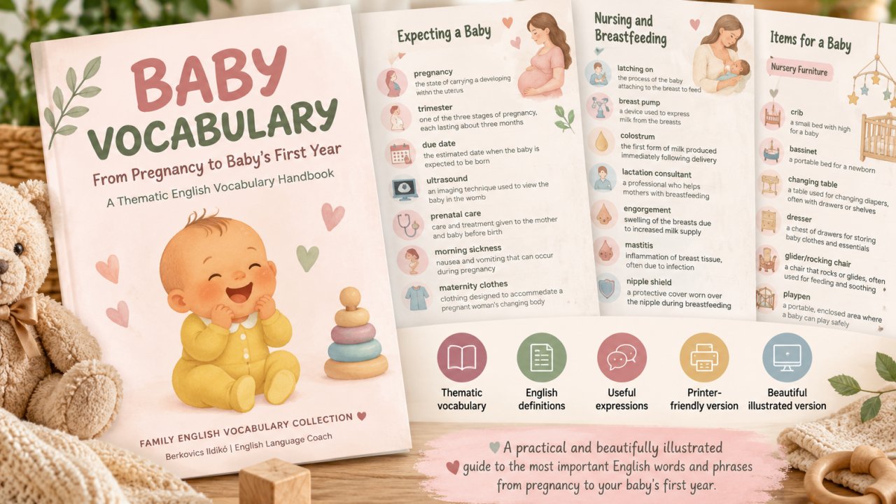 Baby Vocabulary – Angol szókincs babaváráshoz